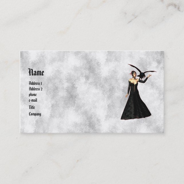 Visita Chicas góticos : Tarjeta de perfil de bruja roja (Anverso)