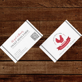 Visita Chicken Eggs Farm QR Código tarjeta de presentació