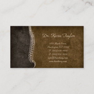 Visita Chiropractor Tarjeta de Negocios Chiropráctica Spi