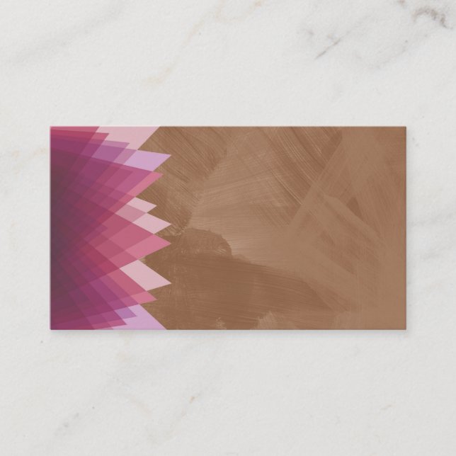 Visita Chocolate Brown Paintcel Stroke tarjeta de present (Anverso)