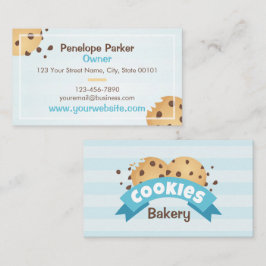 Visita Chocolate Chip Cookies Bakery Tarjeta de presentac