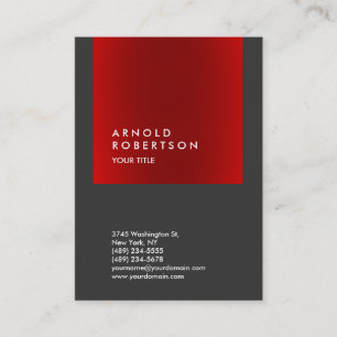 Visita Chubby Red Stripe Gray Professional tarjeta de vis