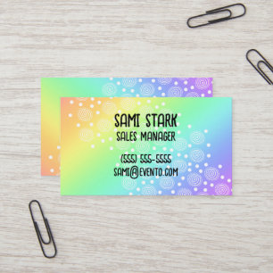 Visita Círculos con puntos de arco iris Gradiente tarjeta