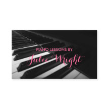 Clases de Piano, Tarjeta de Presentación de Instru