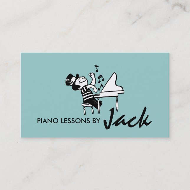 Visita Clases de Piano, Tarjeta de Presentación de Instru (Anverso)