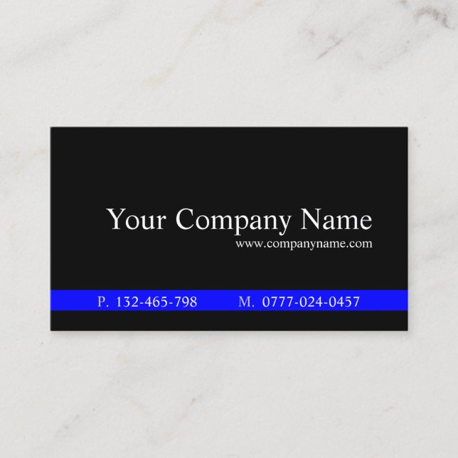 Visita Classic Blue Black Professional - Tarjeta de visit (Anverso)