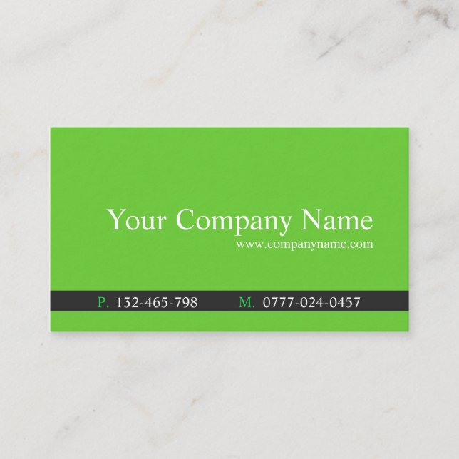 Visita Classic Green & Grey Professional - Tarjeta de vis (Anverso)