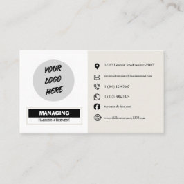 Visita clientes tarjeta creativa Agrega el logotipo de tu