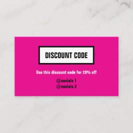 Visita Código de descuento con código QR, tarjeta de visi