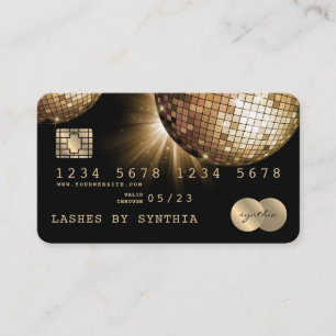 Visita Código GQR con tarjeta de crédito Gold Disco Ball