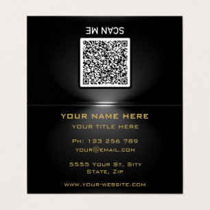 Visita Código QR bajo Spotlight Black Gold Tarjeta de pre