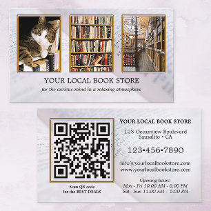 Visita Código QR de foto Libros Tarjeta de Negocio Minori