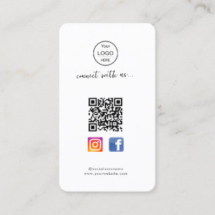 Visita Código QR de Instagram en Facebook Tarjeta de pr