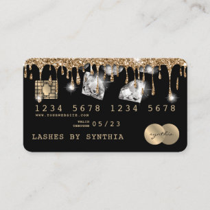 Visita Código QR de la tarjeta de crédito Dripping Gold D