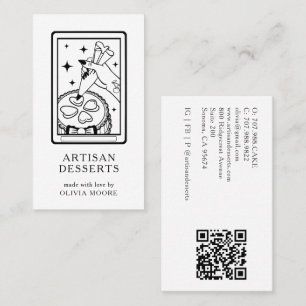 Visita Código QR de Tarjeta de Presentación de Repostería