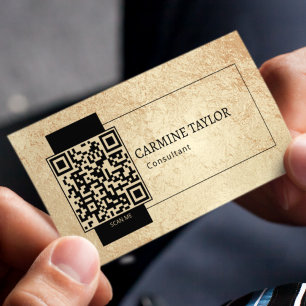 Visita Código QR Dorado Tarjeta de Presentación de Consul