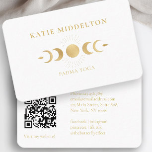Visita Código QR - Moon Yoga Reiki Wellness Tarjeta de ne