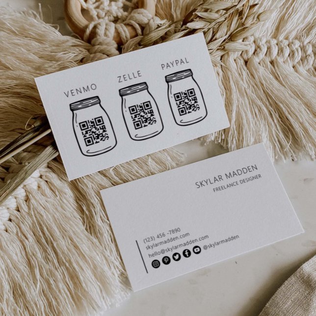 Visita Código QR Pequeña tarjeta de presentación Consejos (Subido por el creador)