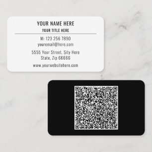Visita Código QR personalizado Tarjeta de presentación Di