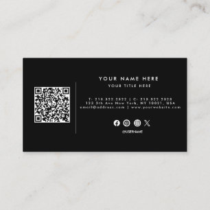 Visita Código QR profesional Tarjeta de presentación en b