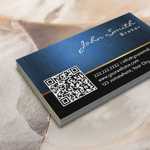 Visita Código QR real tarjeta de presentación del agent
