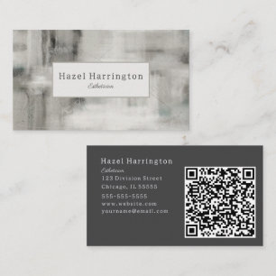 Visita Código QR Resumen neutral tarjeta de presentación