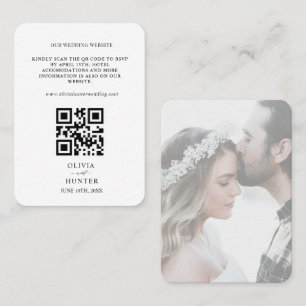 Visita Código QR RSVP Boda Tarjeta de cierre de sitio web