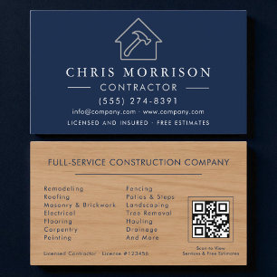 Visita Código QR Tarjeta de Construcción de Edificios de 