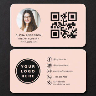 Visita Código QR Tarjeta de Foto de Coral 