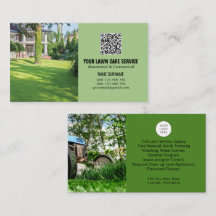Código QR Tarjeta de negocios Lawn Care con fotos