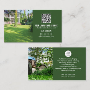 Visita Código QR Tarjeta de negocios Lawn Care con fotos