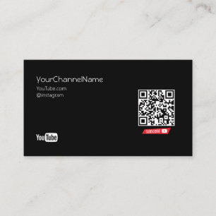 Visita Código QR   Tarjeta de publicidad de canal