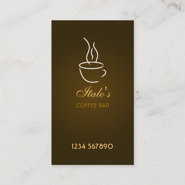 Visita Coffee Bar - Tarjeta de presentación (Anverso)