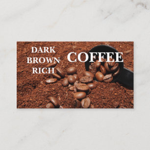 Visita Coffee Grounds Beans asados Tarjeta de presentació