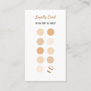 Visita Coffee Shop Loyalty Card, Coffee con tarjeta de fi