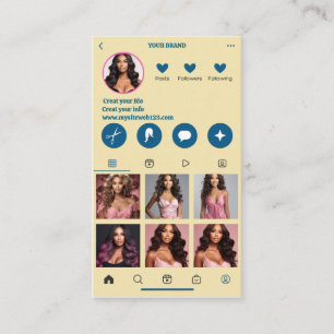 Visita Collage de fotos de código QR para tarjeta de visi