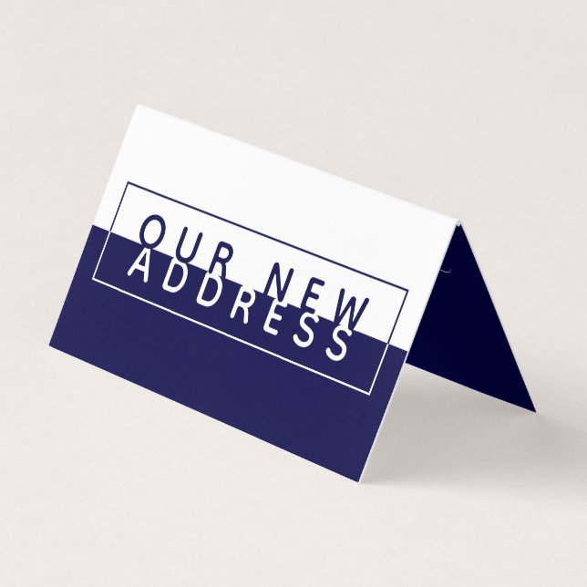 Visita Color de bloque simple, nueva tarjeta de dirección (Anverso)