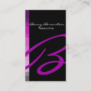 Visita Color En La Tarjeta De Negocios Monograma Fuschia