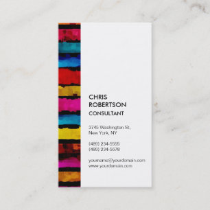 Visita Colores de arcoiris verticales Stripe Tarjeta de v