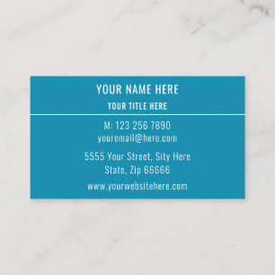 Visita Colores personalizados Fuentes Tarjeta de Negocios
