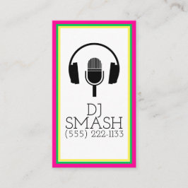 Visita Colorida tarjeta de estudio musical para DJ