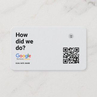 Visita ¿Cómo Lo Hicimos? | Tarjeta QR de revisión de Goog
