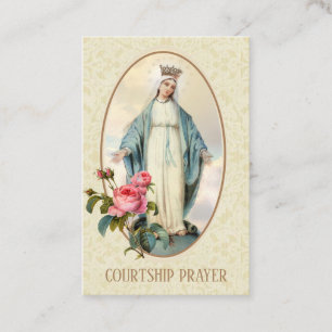 Visita Compromiso de cortejo Oración religiosa Tarjeta sa