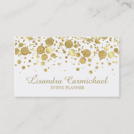 Visita Confetti Relieve metalizado dorado En Tarjeta De N