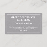 Consejero Conservador En La Tarjeta De Negocios De