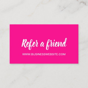 Visita Consulte la tarjeta de referencia minimalista rosa