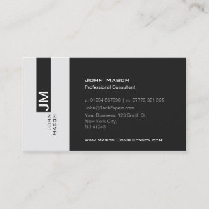 Visita Consultor moderno gris y blanco - Tarjeta de visit