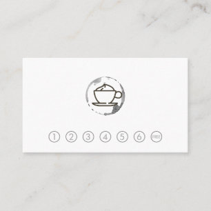 Visita Copa de café y tarjeta de perforación de manchas