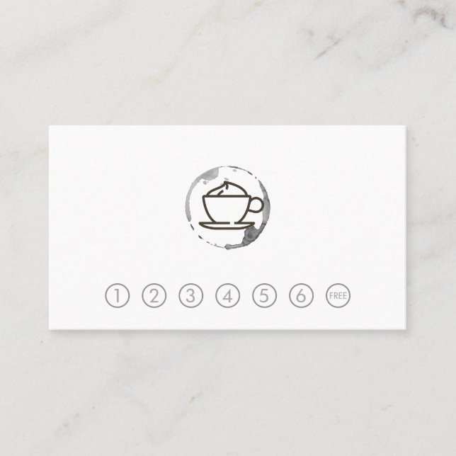 Visita Copa de café y tarjeta de perforación de manchas (Anverso)