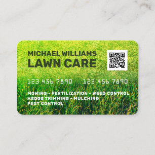 Visita Corte de césped de tarjeta de crédito 